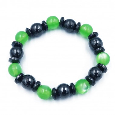 Bransoletka magnetyczna z zielonymi kamieniami Bransoletka magnetyczna z zielonymi kamieniami