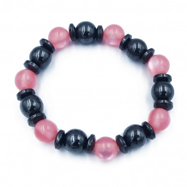 Bransoletka magnetyczna z różowymi kamieniami Bransoletka magnetyczna z różowymi kamieniami