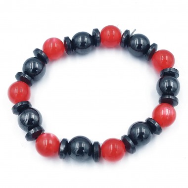 Bransoletka magnetyczna z czerwonymi kamieniami Bransoletka magnetyczna z czerwonymi kamieniami