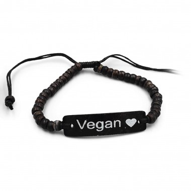 bransoletka vegan czarna bransoletka vegan czarna