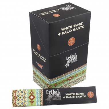 Kadzidełka patyczkowe tribal soul biała szałwia i palo santo Kadzidełka patyczkowe tribal soul biała szałwia i palo santo