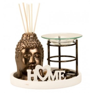 Kominek do aromaterapii, dyfuzor zapachowy budda brązowy Kominek do aromaterapii, dyfuzor zapachowy budda brązowy