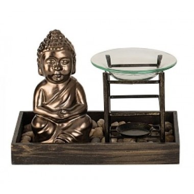 Kominek do aromaterapii siedzący budda miedziany Kominek do aromaterapii siedzący budda miedziany