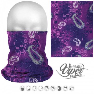 Fioletowy szal wielofunkcyjny