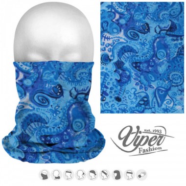 Niebieski komin uniwersalny Ocean