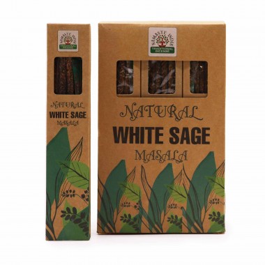 Naturalne kadzidełka botaniczne masala - biała szałwia Naturalne kadzidełka botaniczne masala - biała szałwia