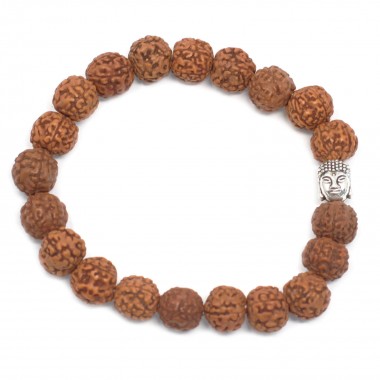 Bransoletka Rudraksha Budda - brązowa Bransoletka Rudraksha Budda - brązowa