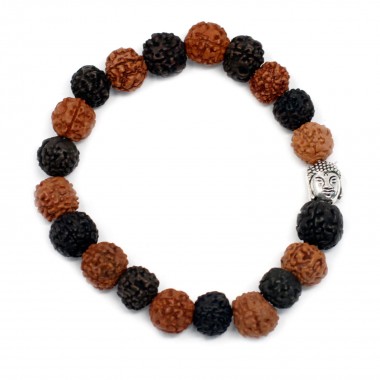 Bransoletka Rudraksha Budda - mix Bransoletka Rudraksha Budda - mix
