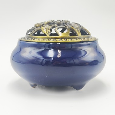 Ceramiczna kadzielnica niebieska Ceramiczna kadzielnica niebieska