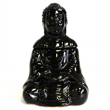 Kominek zapachowy siedzący budda czarny, kominek aromaterapeutyczny budda, Kominek zapachowy siedzący budda czarny, kominek aromaterapeutyczny budda,