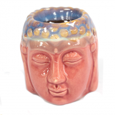 Kominek zapachowy głowa buddy różowy i niebieskozielony, kominek aromaterapeutyczny budda, Kominek zapachowy głowa buddy różowy i niebieskozielony, kominek aromaterapeutyczny budda,