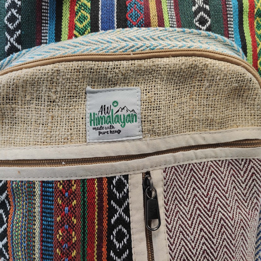 Plecak konopny duży Hemp zig zag - wzór 2 Plecak konopny duży Hemp zig zag - wzór 2