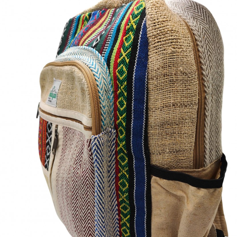 Plecak konopny duży Hemp zig zag - wzór 2 Plecak konopny duży Hemp zig zag - wzór 2