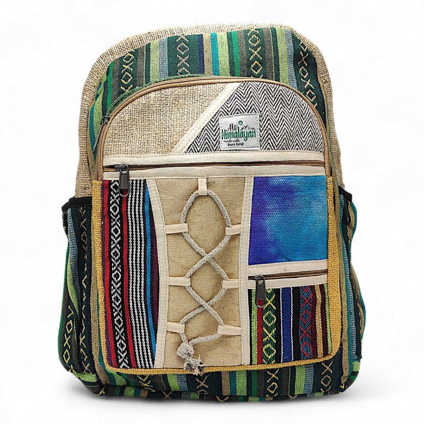 Plecak konopny duży Hemp zig zag - wzór 2 Plecak konopny duży Hemp zig zag - wzór 2