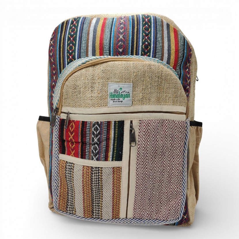 Plecak konopny duży Hemp - wzór 2