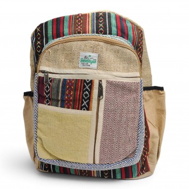 Plecak konopny duży Hemp zig zag - wzór 3