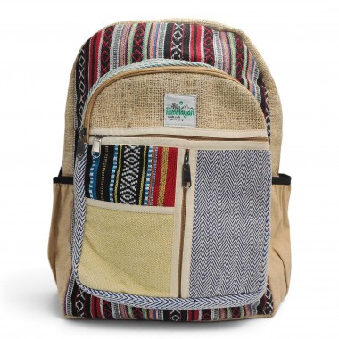 Plecak konopny duży Hemp zig zag - wzór 4