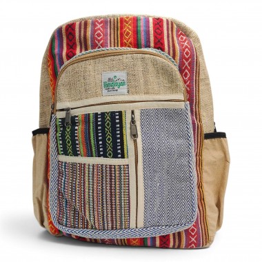 Plecak konopny duży Hemp zig zag - wzór 5