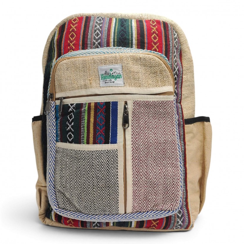 Plecak konopny duży Hemp zig zag - wzór 5